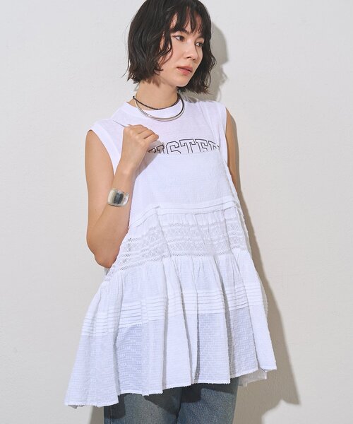 Whim Gazette（ウィム ガゼット） ブラウス シャツ レースキャミ