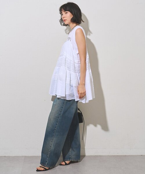 Whim Gazette（ウィム ガゼット） ブラウス シャツ レースキャミ