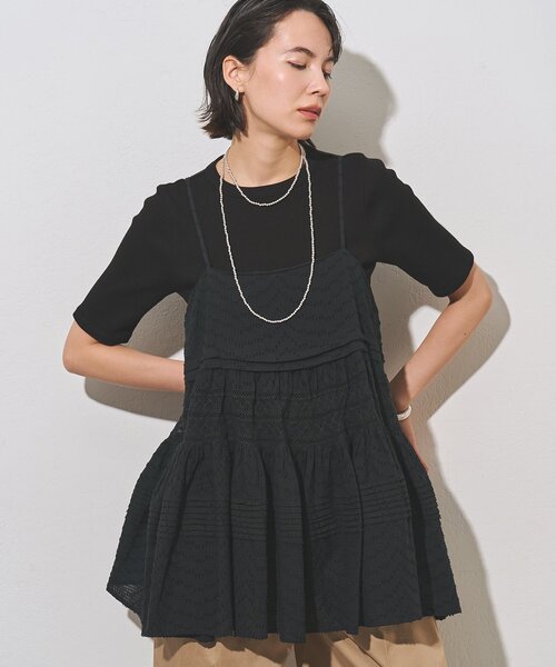 Whim Gazette（ウィム ガゼット） ブラウス シャツ レースキャミ