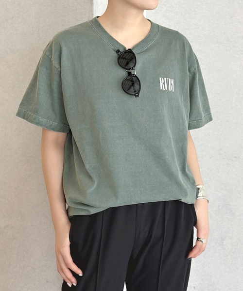 「AP STUDIO」 半袖Tシャツ FREE グリーン レディース_画像2