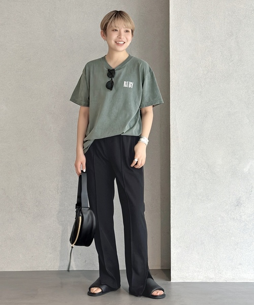 「AP STUDIO」 半袖Tシャツ FREE グリーン レディース_画像3