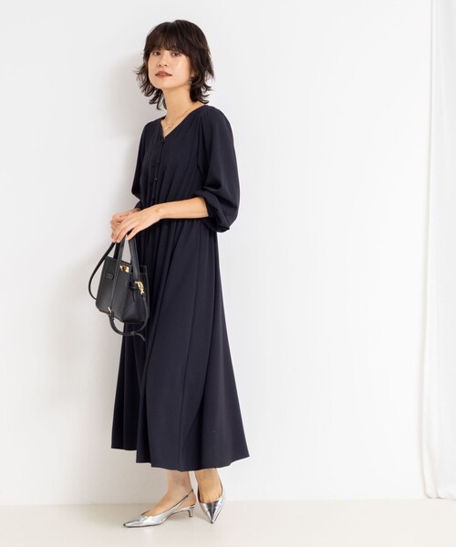 「NOLLEY'S Sophi」 長袖ワンピース 38 ホワイト系その他2 レディース_画像3