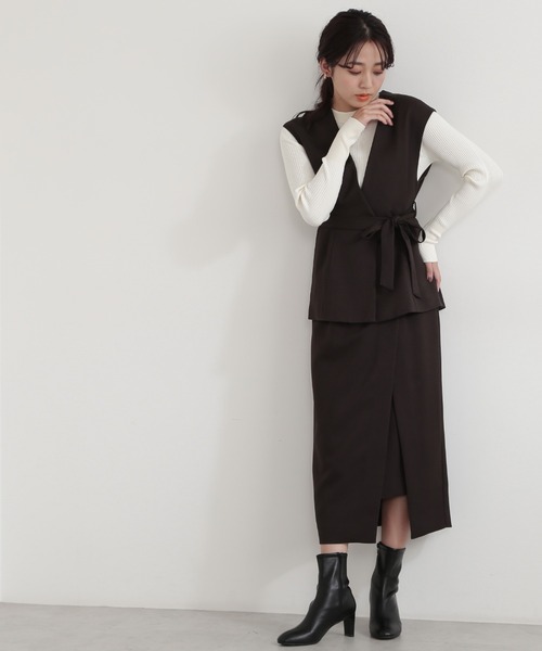 「NATURAL BEAUTY BASIC」 ベスト SMALL グレー レディース_画像6