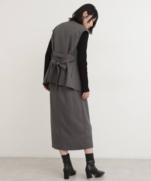 「NATURAL BEAUTY BASIC」 ベスト SMALL グレー レディース_画像8