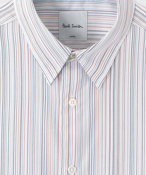 Paul Smith ポールスミス　ビッグシルエット　半袖シャツ　サイズ(L) Paul Smith（ポール・スミス） シャツ 半袖 Signature Stripe” 半袖