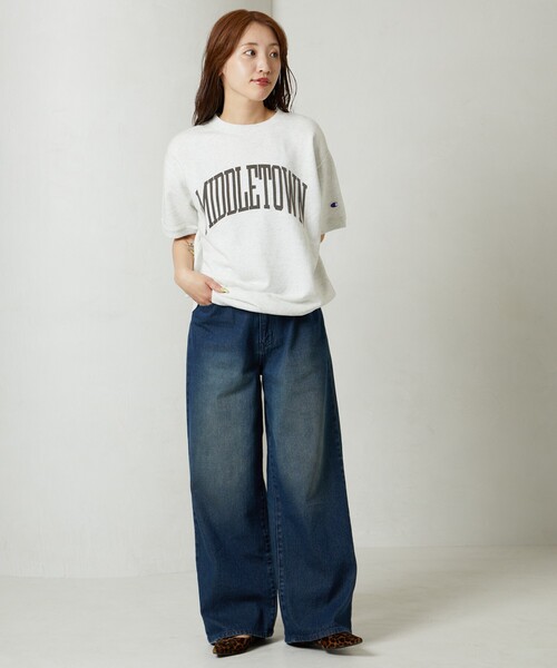 「FREAK'S STORE」 「champion」スウェットカットソー LARGE ナチュラル レディース_画像3