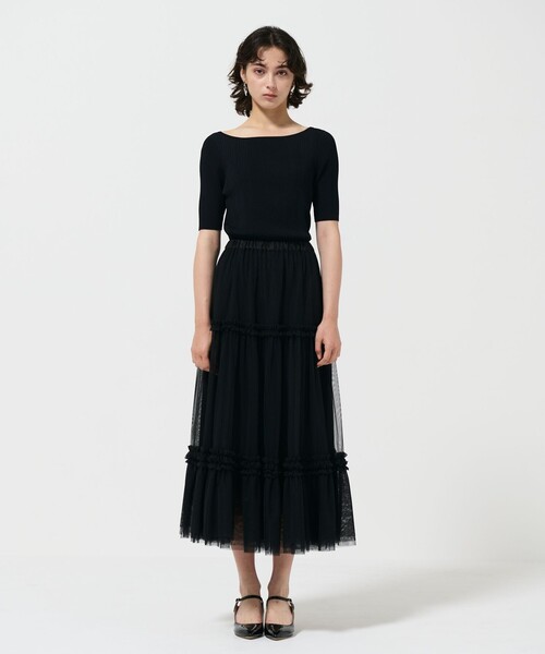 「GRACE CONTINENTAL」 半袖ニット 36 ホワイト レディース_画像2