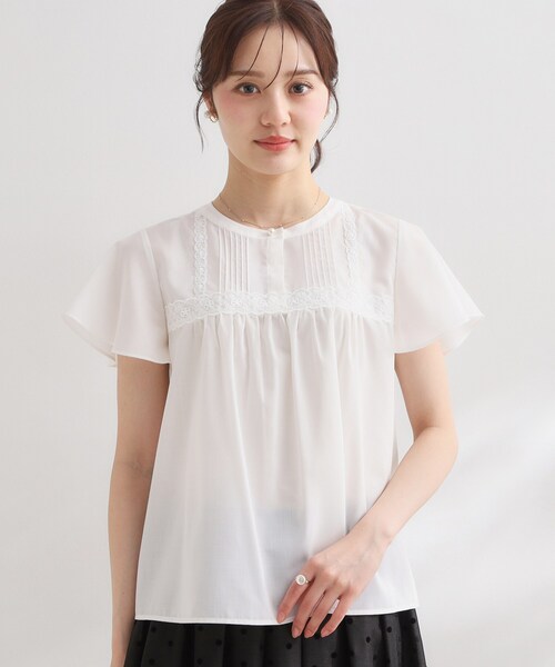 Couture Brooch（クチュール ブローチ） ブラウス シャツ 夏 半袖 