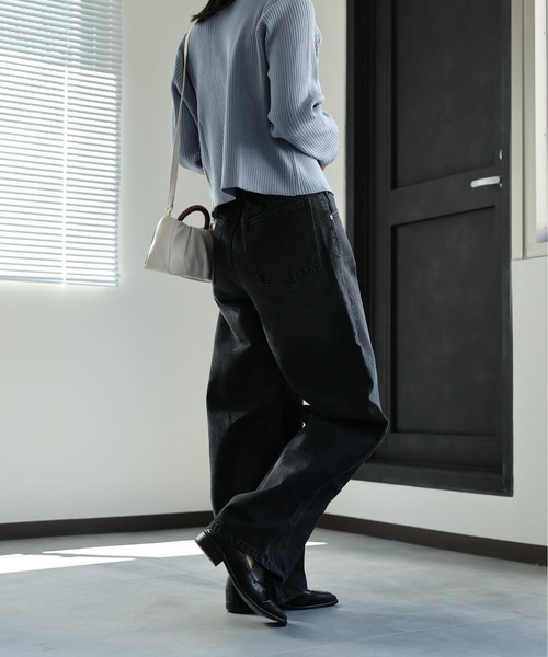 「ap retro」 デニムパンツ LARGE ネイビー レディース_画像9