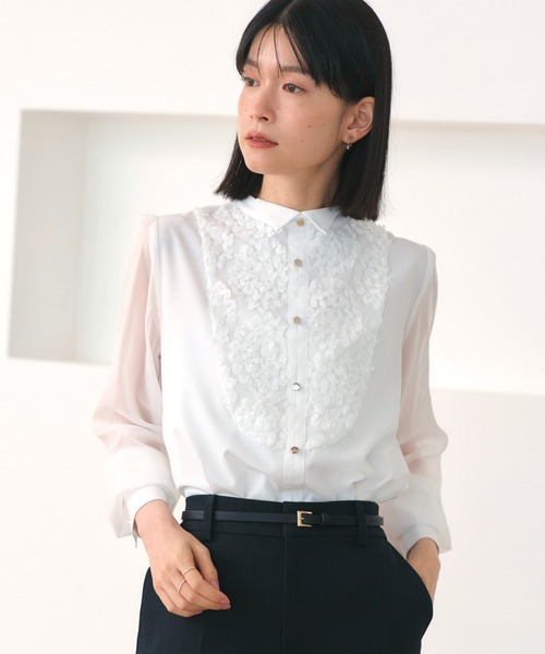 「RUIRUE BOUTIQUE」 長袖ブラウス M オフホワイト レディース_画像2
