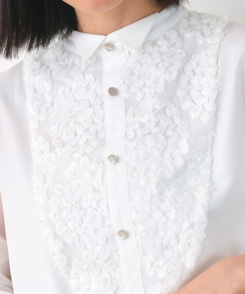 「RUIRUE BOUTIQUE」 長袖ブラウス M オフホワイト レディース_画像4