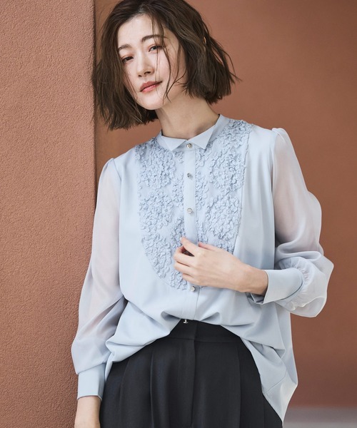 「RUIRUE BOUTIQUE」 長袖ブラウス M オフホワイト レディース_画像6