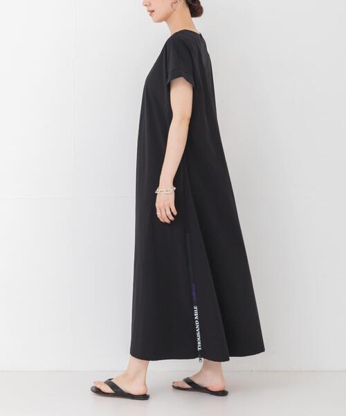 ワンピース 半袖 「吸水速乾/UVカット/イージーケア」「別注」THOUSAND MILE×URBAN RESEARCH FRENCH SLEEVE DRESS