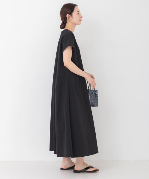 ワンピース 半袖 「吸水速乾/UVカット/イージーケア」「別注」THOUSAND MILE×URBAN RESEARCH FRENCH SLEEVE DRESS