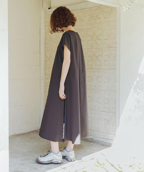 ワンピース 半袖 「吸水速乾/UVカット/イージーケア」「別注」THOUSAND MILE×URBAN RESEARCH FRENCH SLEEVE DRESS