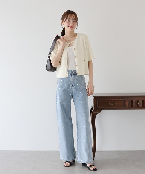 「BLUEEAST」 ニットカーディガン MEDIUM ベージュ レディース_画像2