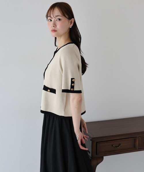 「BLUEEAST」 ニットカーディガン MEDIUM ベージュ レディース_画像9