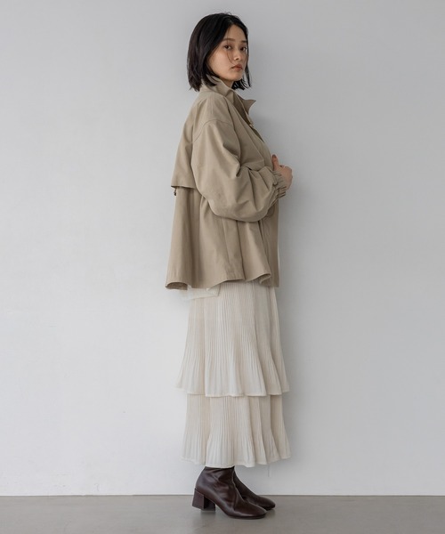 apart by. 【撥水加工付き】スタンドブルゾン　アイボリー A part by（アパートバイ） ブルゾン アウター 「撥水加工」スタンド
