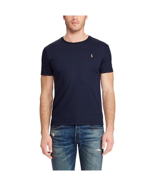 Polo Ralph Lauren カスタム スリム コットンTシャツ S POLO RALPH LAUREN】カスタム スリム ソフト コットン Tシャツ