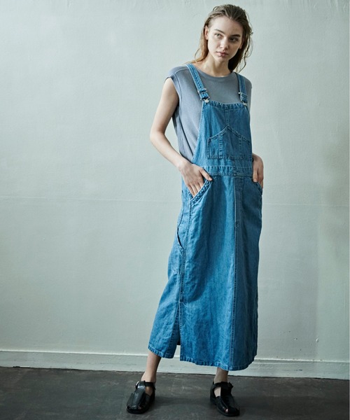 サロペット オーバーオール 「KHA:KI / カーキ」Aラインオーバーオールスカート”OVERALL SKIRT｜zozo｜07