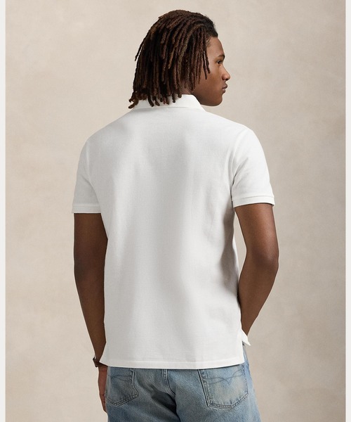 新品Polo Ralph Lauren スリムフィット ポロシャツ ホワイト POLO RALPH LAUREN ポロシャツ カスタム スリム フィット