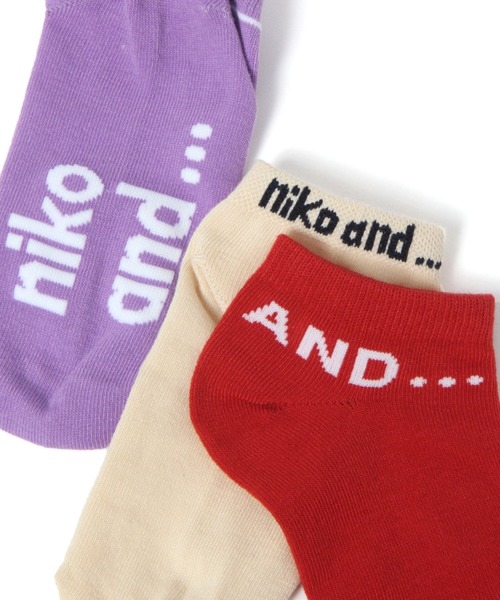 ☆niko☺︎☆ niko and… 靴下 オリジナルスニーカー3SETソックス レディース