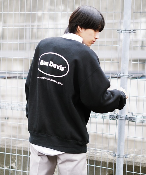 専用！BEN DAVIS ワッペン　スウェット　黒 BEN DAVIS ベンデイビス スウェット トレーナー メンズ トップス