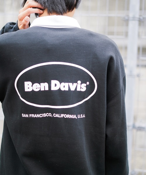 専用！BEN DAVIS ワッペン　スウェット　黒 BEN DAVIS ベンデイビス スウェット トレーナー メンズ トップス