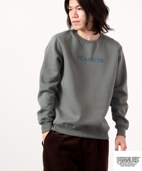 パーリーゲイツ スヌーピー トレーナー スウェット 裏起毛 グレー PEARLY GATES パーリーゲイツ ×PEANUTS 裏起毛 スウェット