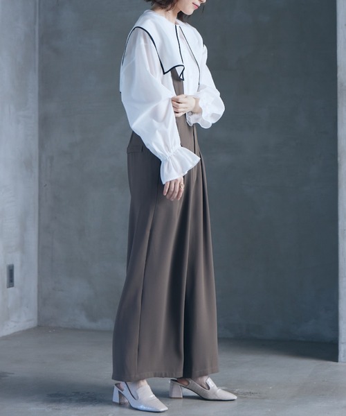 RANAN（ラナン） サロペット オーバーオール きれい見えハイウエスト