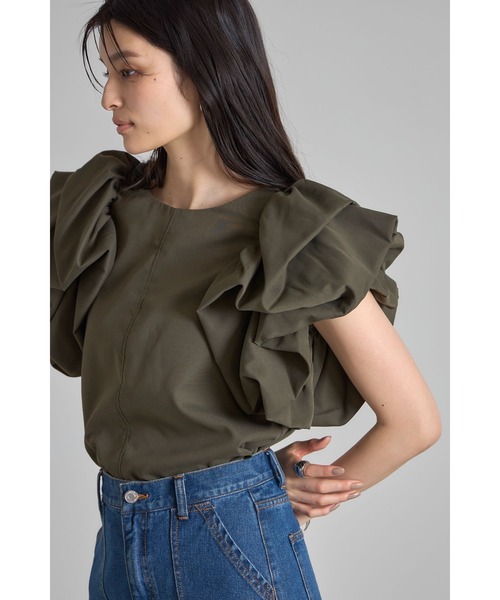 ohga ボタンボリュームスリーブブラウス(試着のみ/新品) ohga ボタンボリュームスリーブブラウス(試着のみ/新品)
