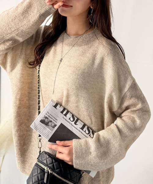 ★デサント【LUXE】ケーブルグラデーションセーター　ベージュ★ LUXE】ケーブルグラデーションセーター | デサントゴルフ公式