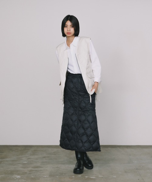 TAION（タイオン） ダウンベスト ベスト MILITARY W-ZIP LACE UP V