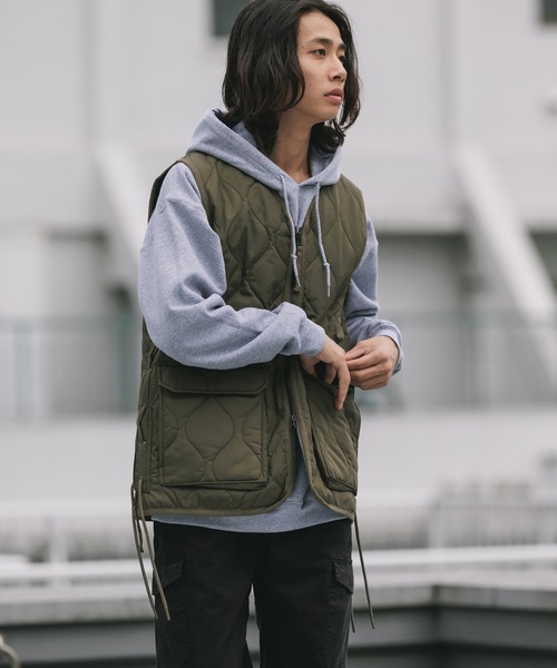 TAION ダウンベスト ベスト TAION/タイオン MILITARY W-ZIP LACE