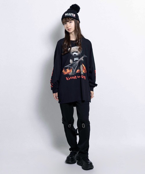 MILKBOY　ROCK BEAR L.S. Ｔシャツ(黒、BLACK) ROCK BEAR L.S. TEE - MILK MILKBOY OFFICIAL ONLINE SHOP