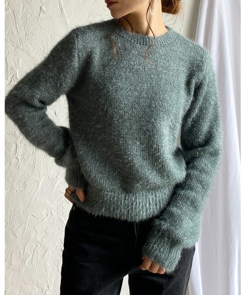 She's Closet ニット セーター ショート丈長袖グリッターラメ