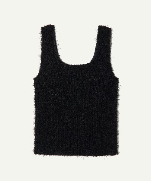 タンクトップ ノースリーブ Pleats Fringe Tank Top レディース