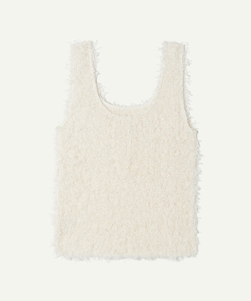 タンクトップ ノースリーブ Pleats Fringe Tank Top レディース leinwande タンクトップ ノースリーブ Pleats Fringe Tank Top