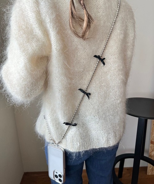 Me%（ミィパーセント） 「ストラップシート付き」リボンモバイル