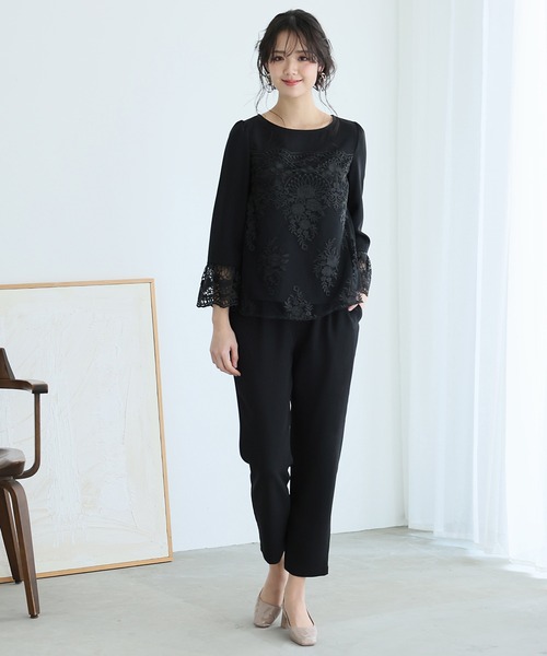 結婚式 パンツドレス パンツドレス 結婚式 黒[品番：JSFW0013612]｜JS FASHION