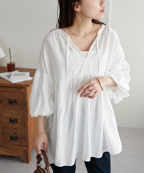 Discoat（ディスコート） ブラウス シャツ 「新色追加!/WEB限定」袖