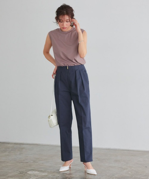 パンツ　その2 Pierrot パンツ 2タックツイルパンツ レディース : ZOZOTOWN