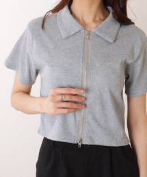 Lace Ladies tシャツ フロント ダブルジップ コンパクト 半袖