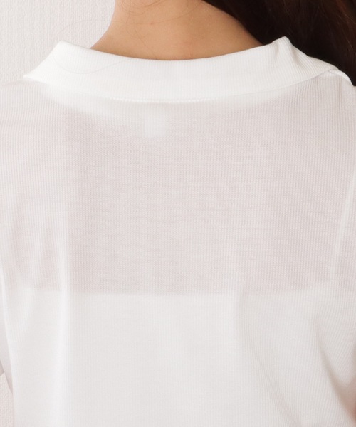 tシャツ 「洗える・WEB限定カラーあり」コンパクトダブルフェイス トップス レディース Lace Ladies tシャツ フロント ダブルジップ コンパクト 半袖
