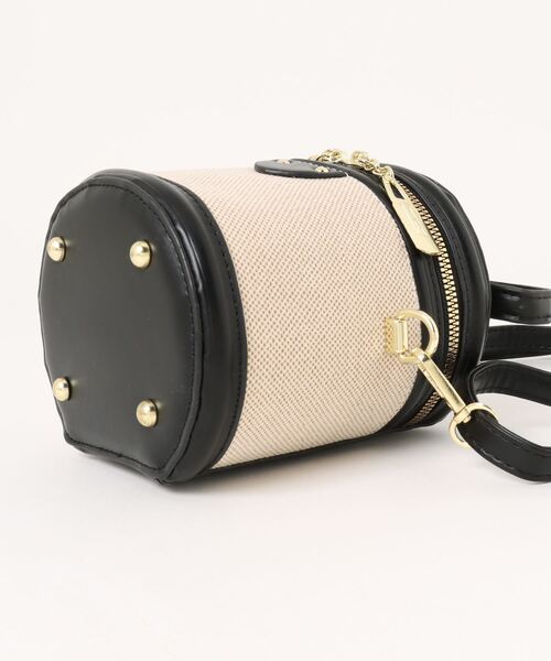 AVALON ショルダーバッグ バッグ キャンバス合皮円柱バッグ レディース