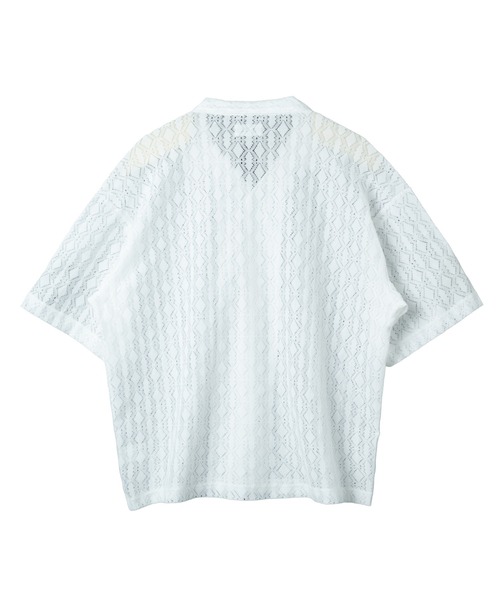 KACCO シャツ 半袖 「ユニセックスアイテム」SHEER LACE SHIRTS