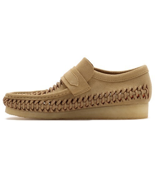 CLARKS オリジナルズ ベージュローファー クラークス オリジナルズの定番 ワラビーをローファー化させた