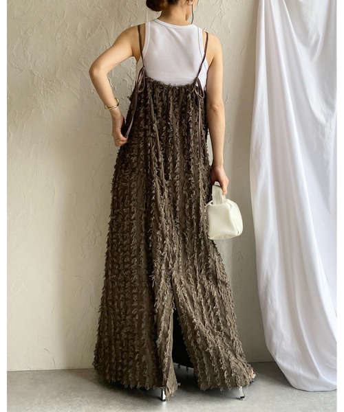 She's Closet ワンピース ロング丈カットフリンジジャガード She's Closet ワンピース ロング丈カットフリンジジャガード