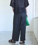 パンツ 「WEB限定」リネンミックスドットタッ...の詳細画像3
