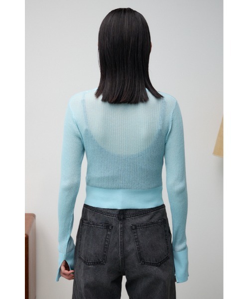 moussy - moussy CREW NECK RIB ショートカーデ MOUSSY（マウジー）の「CREW NECK RIB ショートカーディガン